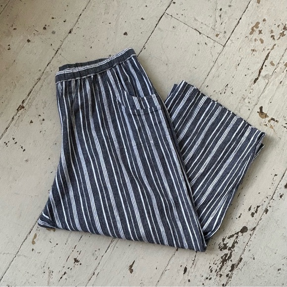Chico's Cotton Stripe Capri Pants - Picture 4 of 8